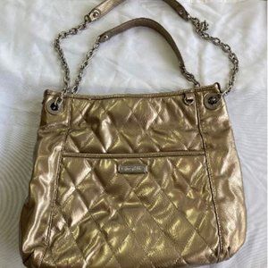Grace Adele Bag - Alex, Gold patent quilted Chain